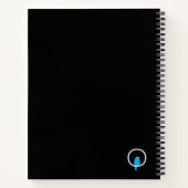 ラインアートガール花カスタム文字 ノートブック (裏面)