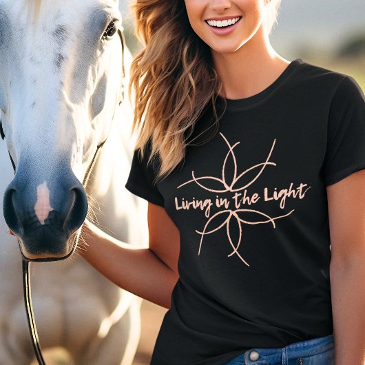 ラインアートスクリプトタイポグラフィクリスチャン服 Tシャツ