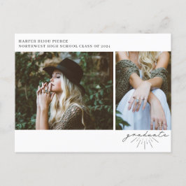 ラインアートスクリプト卒業パーティーの写真 ポストカード