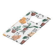 ラインアートスケッチ猫と花 クレジットカード栓抜き (裏面アングル)