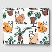 ラインアートスケッチ猫と花 ゲストブック (裏面)