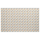 ラインアートスケッチ猫と花 ファブリック (ヤード)