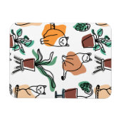 ラインアートスケッチ猫と花 マグネット (横)