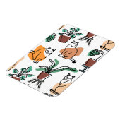 ラインアートスケッチ猫と花 マグネット (左側)