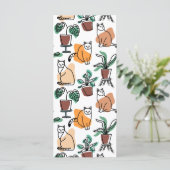 ラインアートスケッチ猫と花 メニュー (スタンド正面)