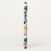 ラインアートスケッチ猫と花 Case-Mate iPhoneケース (裏面/右)