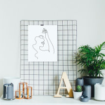 ラインアートスケッチ |白黒 |ミニマリスト