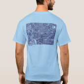 ラインアートスターリーナイト Tシャツ (裏面)