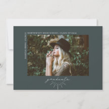 ラインアートダークエメラルド卒業水平フォト