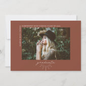 ラインアートテラコッタ卒業水平フォト 案内状 (正面)