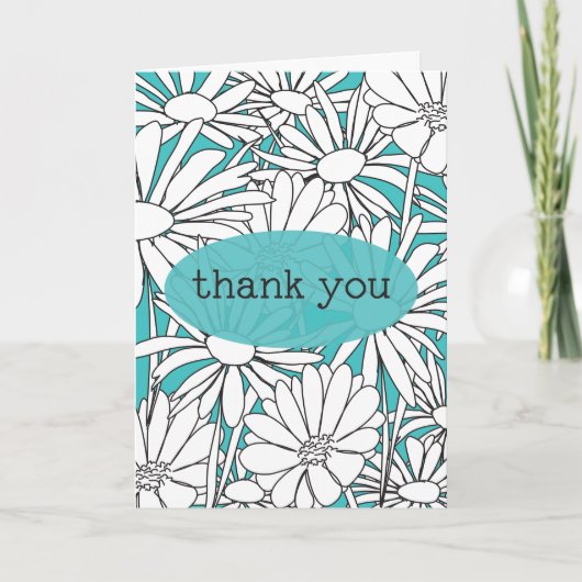 ラインアートデイジーサンキューカード カード (正面)