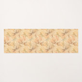 ラインアートトンボの花の桃模様 ヨガマット (裏面(横))