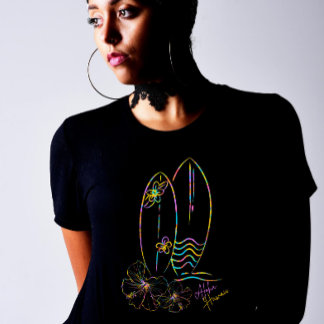 ラインアートハワイアロハホリデイ Tシャツ