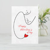 ラインアートバレンタインデーのカード サンキューカード (スタンド正面)