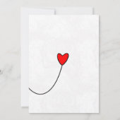 ラインアートバレンタインデーのカード サンキューカード (裏面)