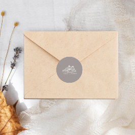 ラインアートバーンアメジストグレーファーム秋の結婚式 ラウンドシール