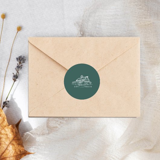 ラインアートバーンエメラルドファーム秋の結婚式 ラウンドシール