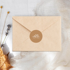 ラインアートバーンゴールデンロッドファーム秋の結婚式 ラウンドシール