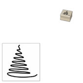 ラインアートパインモミトウヒ針葉樹 ラバースタンプ (押印)