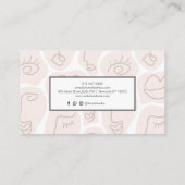 ラインアートパステル美しいヘア 名刺 (裏面)