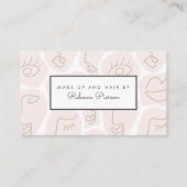 ラインアートパステル美しいヘア 名刺 (正面)