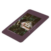 ラインアートパープル卒業写真発表 マグネット (左側)