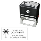 ラインアートパームツリー差出人住所 セルフインキングスタンプ (インサイチュ)