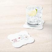 ラインアートファッションメイクアップ、メイクアップアーティストブランディング ペーパーコースター (インサイチュ)