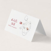 ラインアートファッションメイクアップ、メイクアップアーティストブランディング 名刺 (正面)