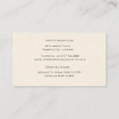 ラインアートファッションメイクアップ、メイクアップアーティストブランディング 名刺 (裏面)