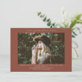 ラインアートフォトテラコッタ卒業パーティー 招待状 (スタンド正面)