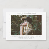 ラインアートフォト卒業パーティー 招待状 (正面)