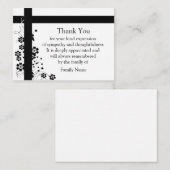 ラインアートフラワー葬儀後サンキューカード ノートカード (正面/裏面)