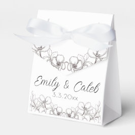 ラインアートフローラウェディングレセプションシーティングチャート フェイバーボックス