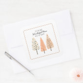 ラインアートボホ自然ミニマモダンリスト北松 スクエアシール (封筒)