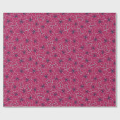 ラインアートポピーin深いクリムゾン ラッピングペーパー (フラット)