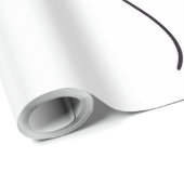 ラインアートポートレートの女性とレッドローズ ラッピングペーパー (ロールコーナー)