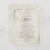 ラインアートマウンテンズウォーターカ結婚ラーズ詳細 エンクロージャーカード (正面/裏面)