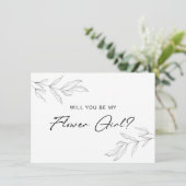 ラインアートリーフ葉花ガールカード サンキューカード (スタンド正面)