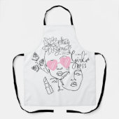 ラインアート付引用文 エプロン (正面)