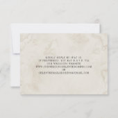 ラインアート山水色QRコードウェディングRSVP 出欠カード (裏面)