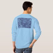 ラインアート星空の夜 Tシャツ (裏面フル)