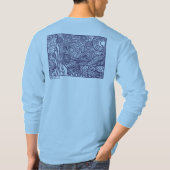 ラインアート星空の夜 Tシャツ (裏面)