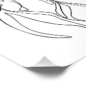 ラインアート白黒の女性体 ミニマル フォトプリント            (角)