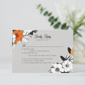 ラインアート花の食事の選択 出欠カード (スタンド正面)