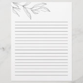 ラインアート葉リーフ名レシピカード (裏面)