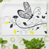 ラインアート蝶アメリカのMoJoキッチンタオル キッチンタオル (折り畳み)