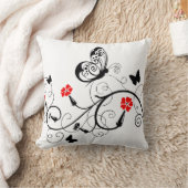 ラインアート蝶アメリカンMoJo クッション (ブランケット)