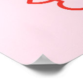 ラインアート顔カラーブロックアートプリント ポスター (角)