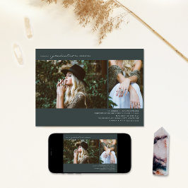 ラインアート2フォトエメラルド卒業パーティー 招待状